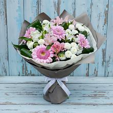 Букет цветов из:  Герберы, Альстромерии и Хризантемы #REPLACE_PRED# Жигалово