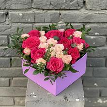 Цветочная композиция из Розы в коробке в Жигалово