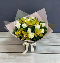 Букет цветов из:  Орхидеи и Розы в Жигалово