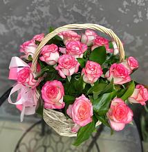 Цветочная композиция из Розы в корзине в Жигалово