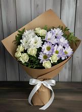 Букет цветов из:  Хризантемы и Розы #REPLACE_PRED# Жигалово