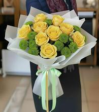 Букет цветов из:  Хризантемы и Розы в Жигалово