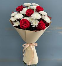 Букет цветов из:  Розы и Хризантемы в Жигалово