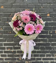 Букет цветов из:  Герберы и Хризантемы в Жигалово