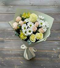 Букет цветов из:  Альстромерии, Розы и Хризантемы #REPLACE_PRED# Жигалово