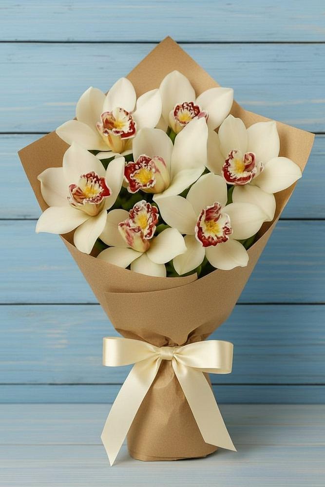 Букет цветов из: Орхидеи и Розы в Жигалово